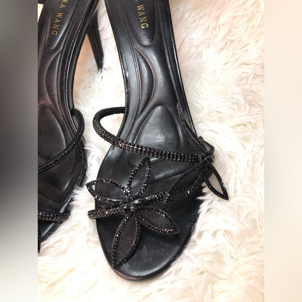 Azalea Wang Black Wrap-Around Sandals with Butterfly accent size - Picture 8 of 15